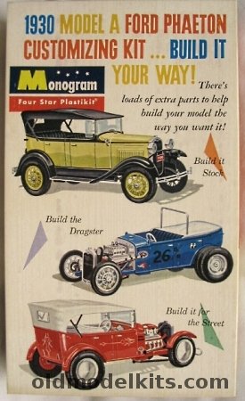 Monogram 1/24 1930 Ford Model A Phaeton 4 Way Customizing Kit, PC64-198 plastic model kit